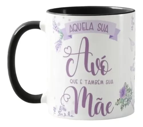 Caneca Avó Presente Especial para Segunda Mãe Aniversário - Família (Avó)
