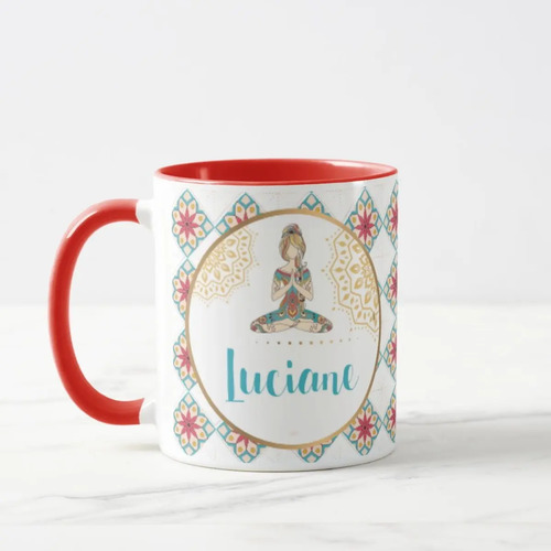 Caneca Feminina Zen Presente Criativo Ioga com Nome - Outros (Meditação com nome)