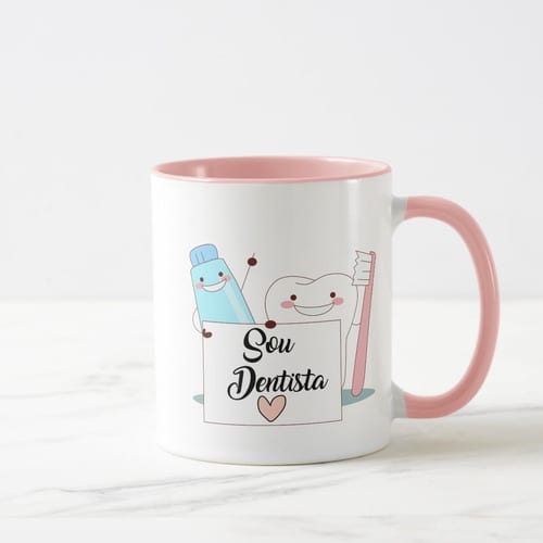 Caneca Dentista Presente Especial Odontologia Infantil