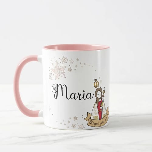 Caneca Católicas: Presente de Devoção a Nossa Senhora - Religioso (Nossa Senhora)