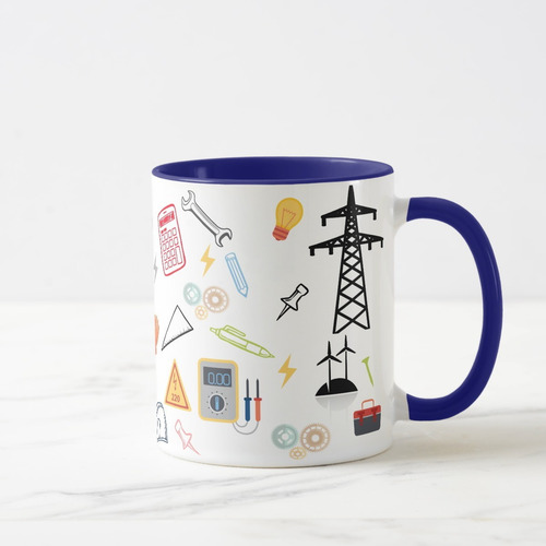 Caneca Engenheiro Elétrico Ideias Brilhando a Cada Café