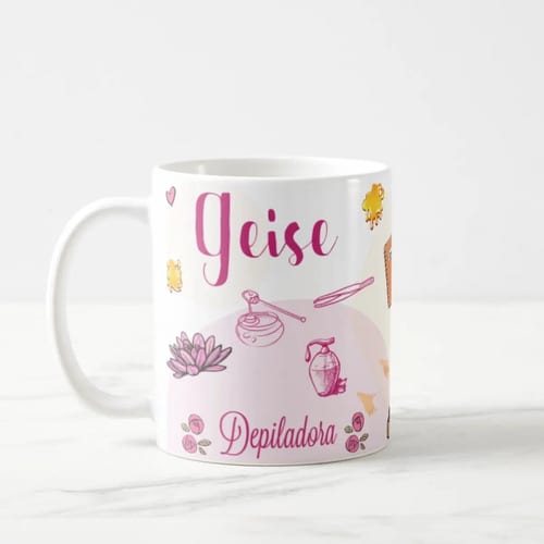 Caneca Presente Depiladora Estética Profissão Depilação - Profissões (Depiladora)