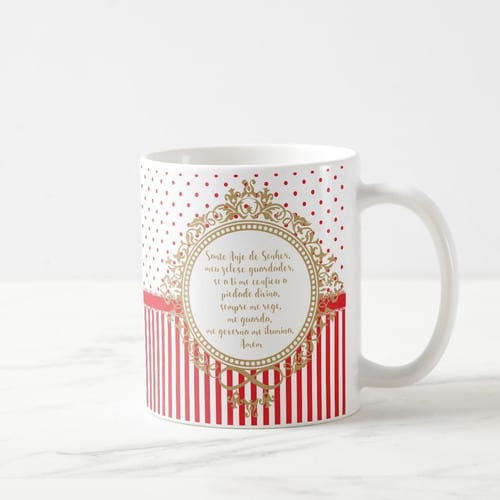 Caneca Especial Presente Padrinhos Batizado Crisma Vermelho