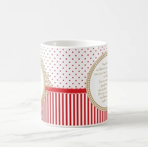 Caneca Especial Presente Padrinhos Batizado Crisma Vermelho