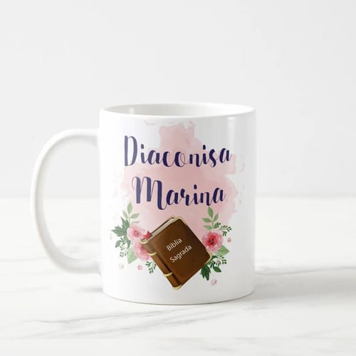 Caneca Personalizada Presente Criativo Diaconisa com Nome