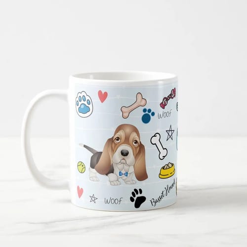 Caneca Personalizada de Basset Hound Pet Cachorro Divertida - Pet (Dono de Cachorro)