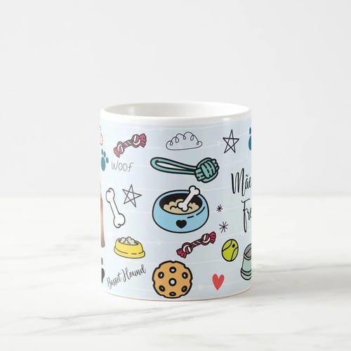 Caneca Personalizada de Basset Hound Pet Cachorro Divertida