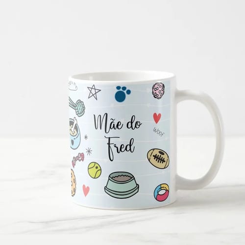 Caneca Personalizada de Basset Hound Pet Cachorro Divertida
