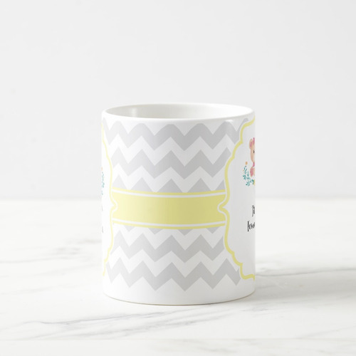 Caneca Convite Madrinha Dinda Batizado Batismo Crisma Ursa