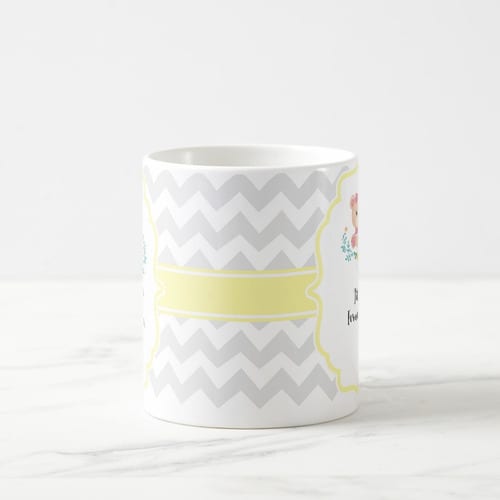 Caneca Convite Madrinha Dinda Batizado Batismo Crisma Ursa