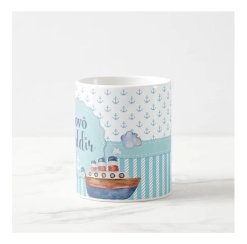 Caneca Barco Presente Criativo com Nome Avô de Dia dos Pais