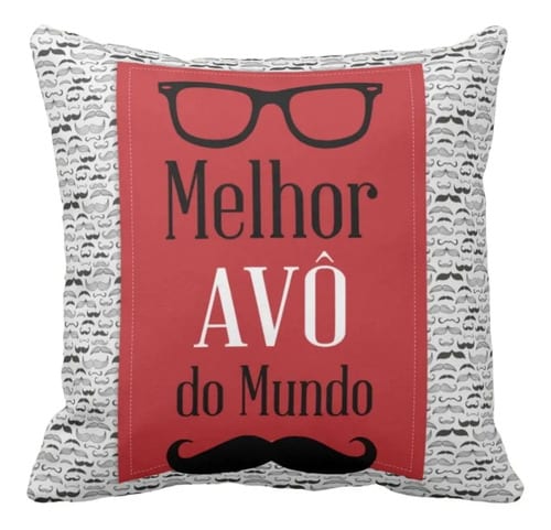 Almofada Presente Para Melhor Avô Do Mundo - Dia Dos Pais - Família (Avô)