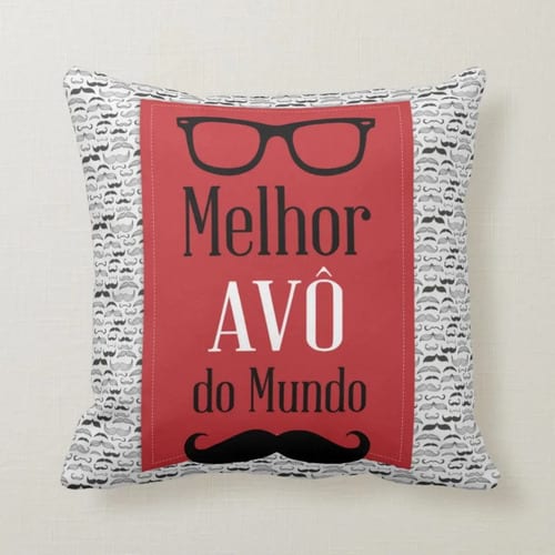 Almofada Presente Para Melhor Avô Do Mundo - Dia Dos Pais
