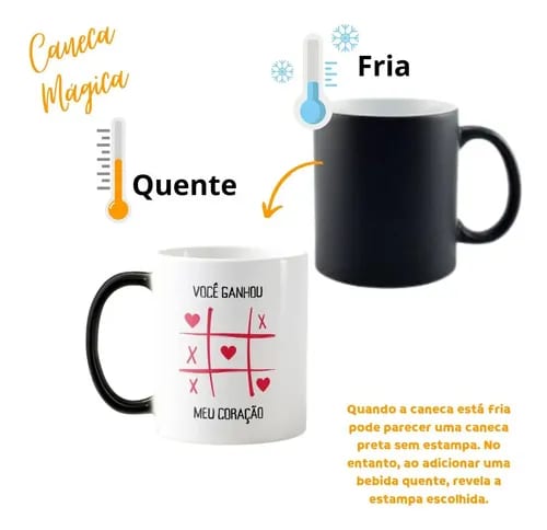 Caneca Mágica Especial para Casal Dia dos Namorados