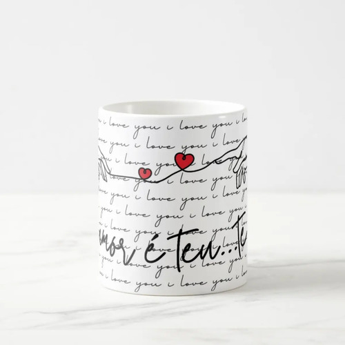 Caneca Mágica Presente Criativo Romântico Casal Namorados