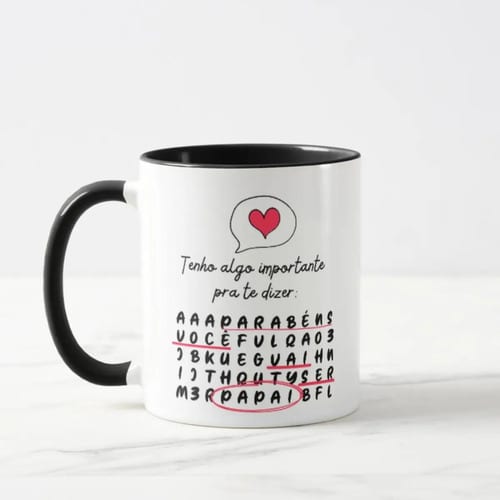 Caneca Presente Criativo Revelação de Gravidez Especial