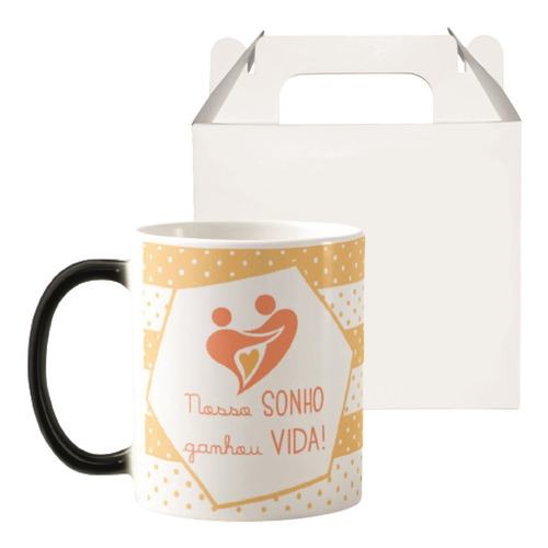 Caneca Mágica Especial Gestação Nosso Sonho Ganhou Vida