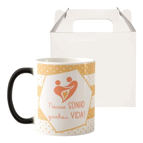Caneca Mágica Especial Gestação Nosso Sonho Ganhou Vida