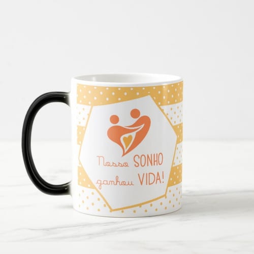 Caneca Mágica Especial Gestação Nosso Sonho Ganhou Vida