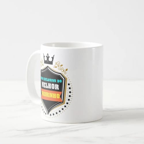 Caneca Masculina Presente Criativo para Melhor Padrinho