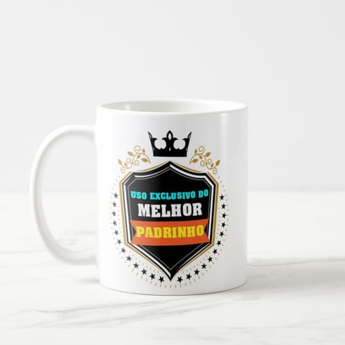 Caneca Masculina Presente Criativo para Melhor Padrinho
