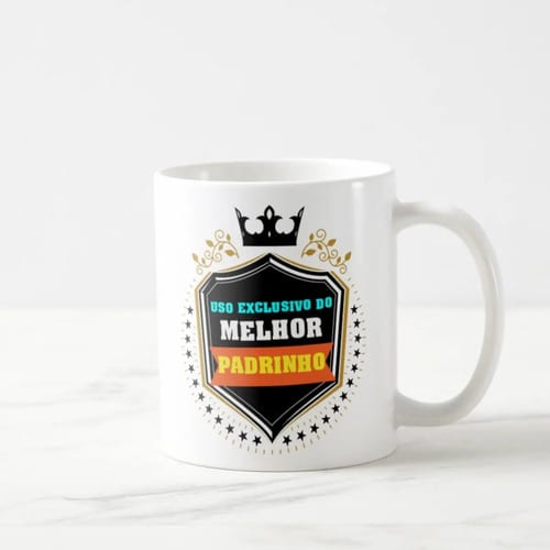 Caneca Masculina Presente Criativo para Melhor Padrinho