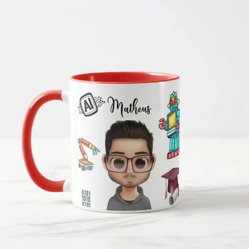 Caneca Presente Especial Professor de Robótica Tecnologia