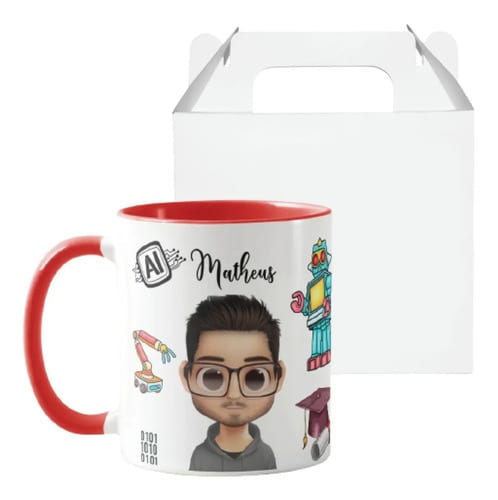 Caneca Presente Especial Professor de Robótica Tecnologia - Dia dos Professores (Robótica)