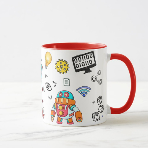 Caneca Presente Especial Professor de Robótica Tecnologia