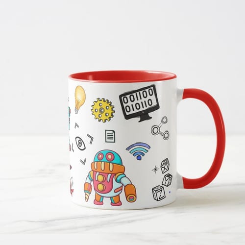 Caneca Presente Especial Professor de Robótica Tecnologia