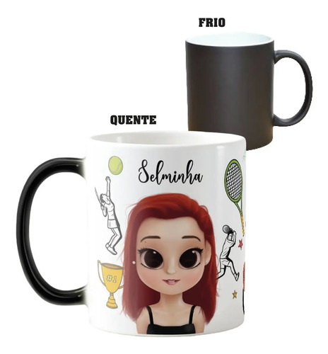 Caneca Mágica Divertida Presente para Professor de Tênis - Dia dos Professores (Professor(a))