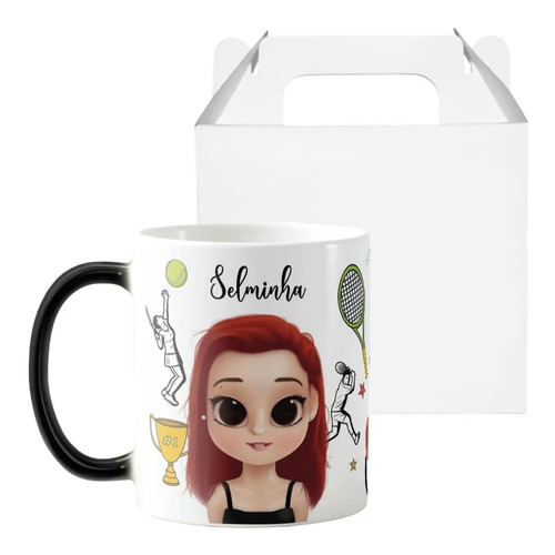 Caneca Mágica Divertida Presente para Professor de Tênis