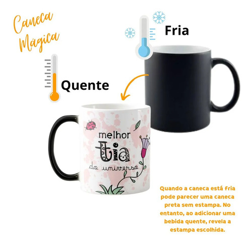 Caneca Mágica Presente Especial para Melhor Tia do Universo