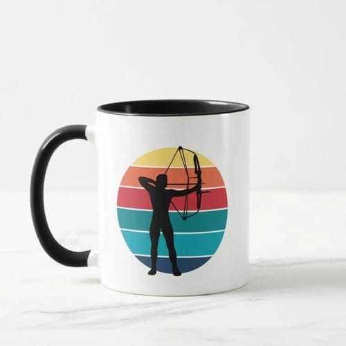 Caneca Personalizada para Atleta Esporte Tiro com Arco