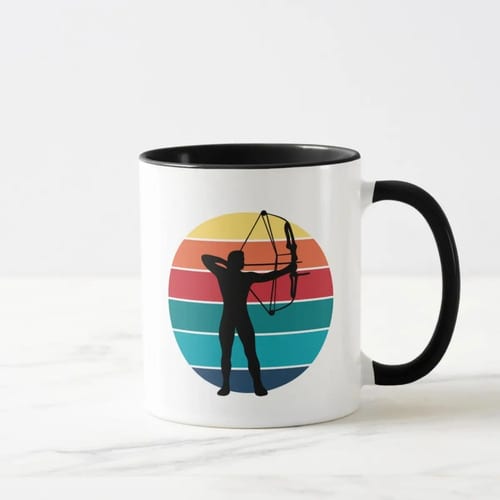 Caneca Personalizada para Atleta Esporte Tiro com Arco