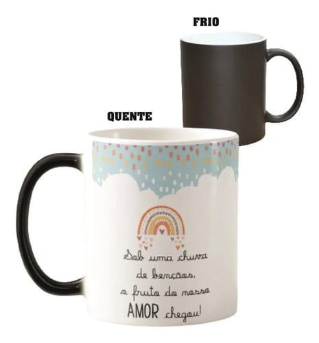 Caneca Mágica Presente Criativo Especial Chuva de Bençãos - Batizado (Batizando(a))
