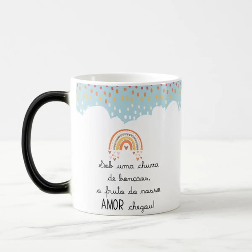 Caneca Mágica Presente Criativo Especial Chuva de Bençãos