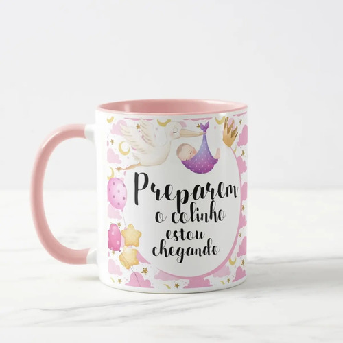 Caneca Personalizada Anunciar Gravidez para Amigas e Família