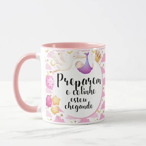 Caneca Personalizada Anunciar Gravidez para Amigas e Família
