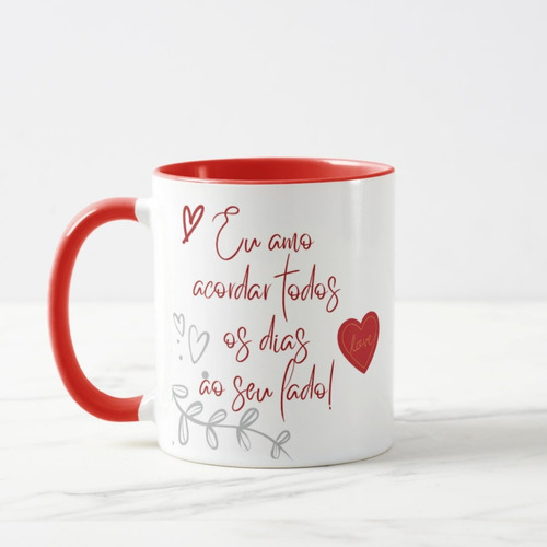 Caneca Personalizada com Frase Romântica Dia dos Namorados