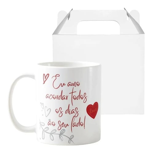 Caneca Presente Romântico para Dia dos Namorados - Outros (Casal)