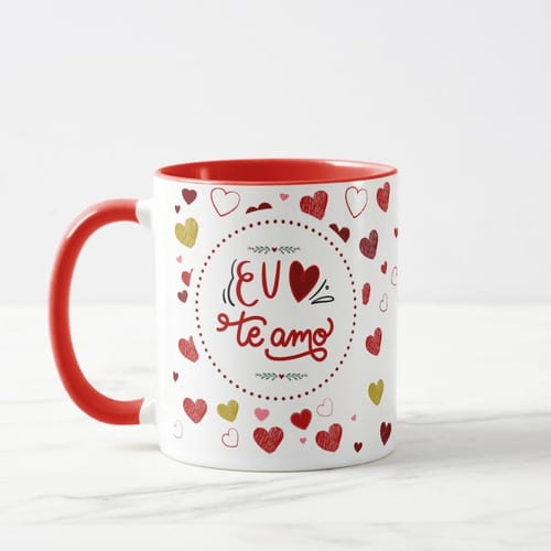 Caneca Presente Romântico Eu Te Amo Dia dos Namorados