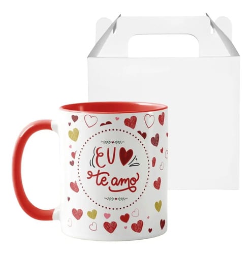 Caneca Presente Romântico Eu Te Amo Dia dos Namorados - Outros (Casal)