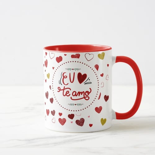 Caneca Presente Romântico Eu Te Amo Dia dos Namorados
