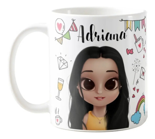 Caneca Personalizada Feminina Presente Feliz Aniversário - Outros (Aniversário)