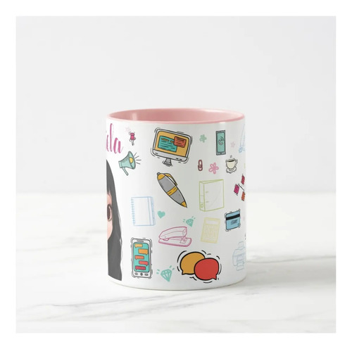 Caneca Personalizada Secretaria Executiva com Nome e Avatar