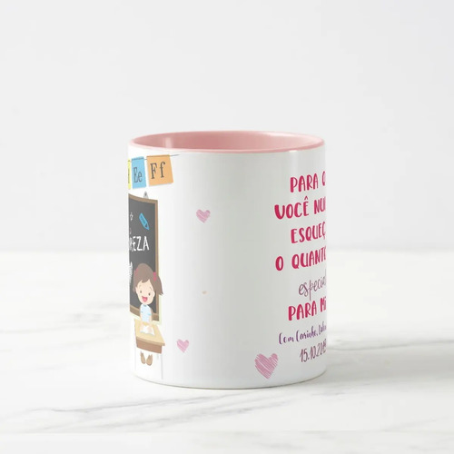 Caneca Personalizada Professora com agradecimento Aluna