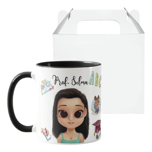 Caneca Presente Criativo Alfabetização Professora Infantil - Dia dos Professores (Educação Infantil)