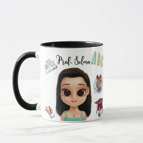 Caneca Presente Criativo Alfabetização Professora Infantil