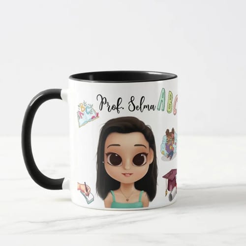 Caneca Presente Criativo Alfabetização Professora Infantil